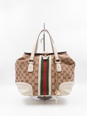 CN17 💗 Gucci Monogram Web Treasure Boston Tote